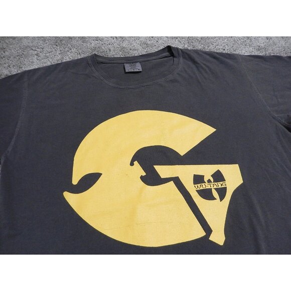 GZA Genius x Wu-Tang Clan retro vintage faded/washed black t-shirt men's sz L - Picture 1 of 8